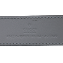 Gucci Leather Slim Black Belt with Double G Buckle Grey 414516 85 34