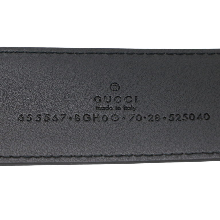Gucci G Buckle Belt Black 655567 Size 70 28