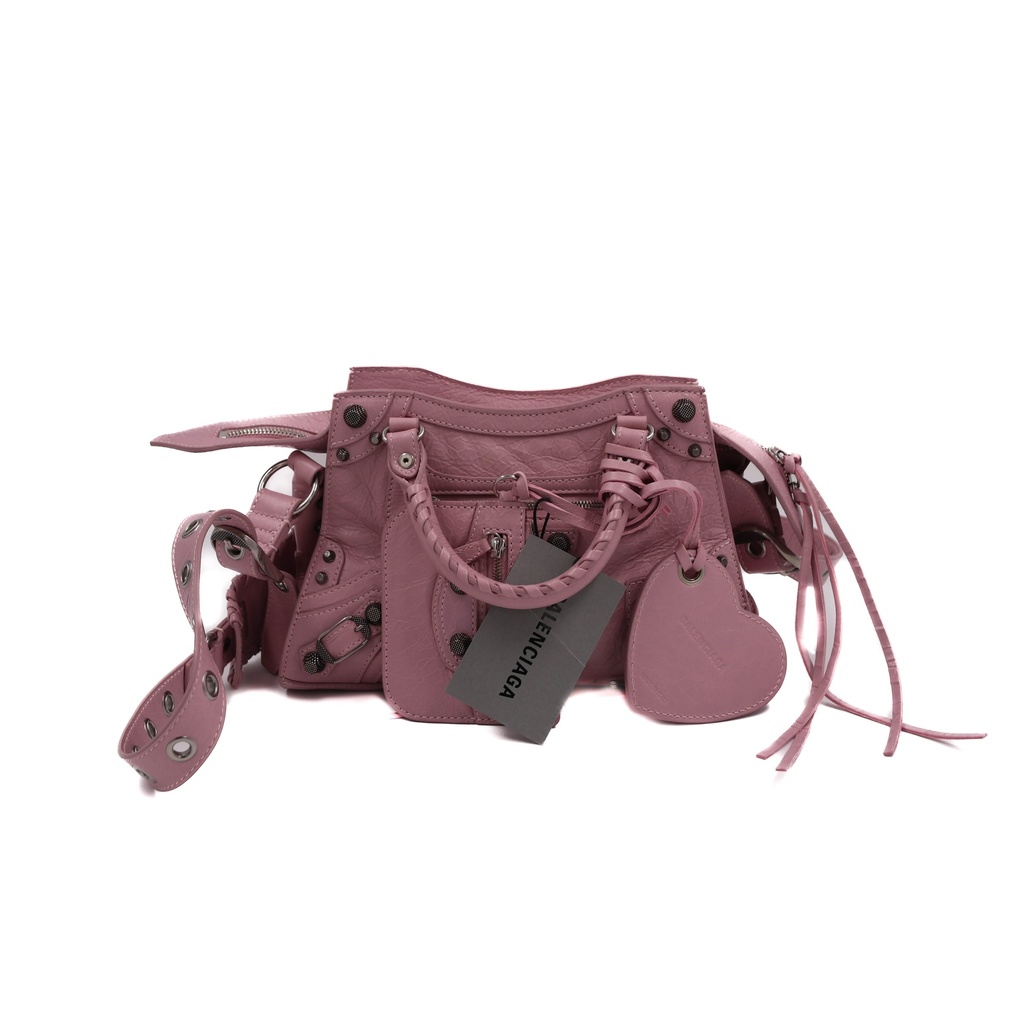 Balenciaga  Agneau Arena Neo Cagole Handbag XS Pink