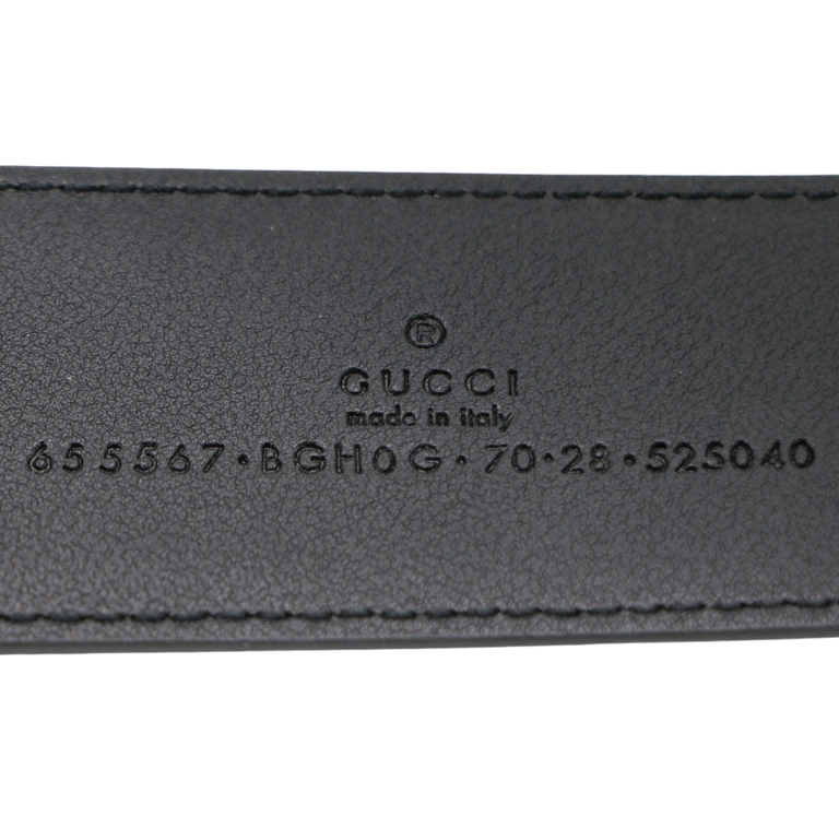 Gucci G Buckle Belt Black 655567 Size 70 28