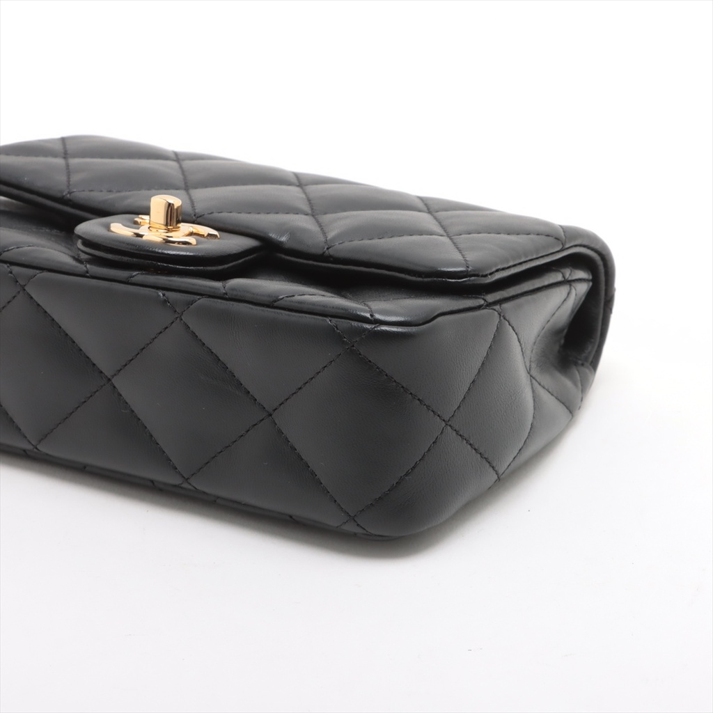 Chanel 24S Top Handle Mini Flap Bag Lambskin Black