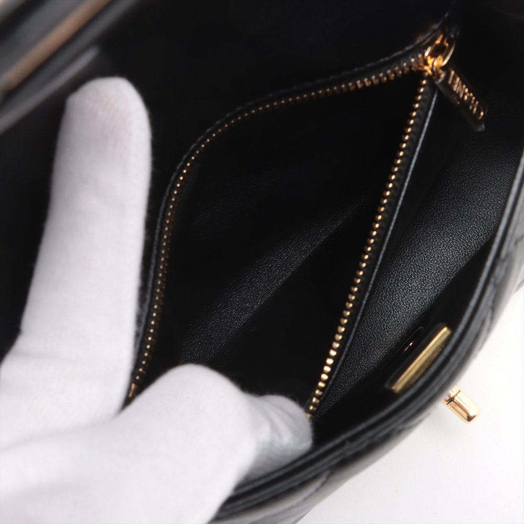 Chanel 24S Top Handle Mini Flap Bag Lambskin Black