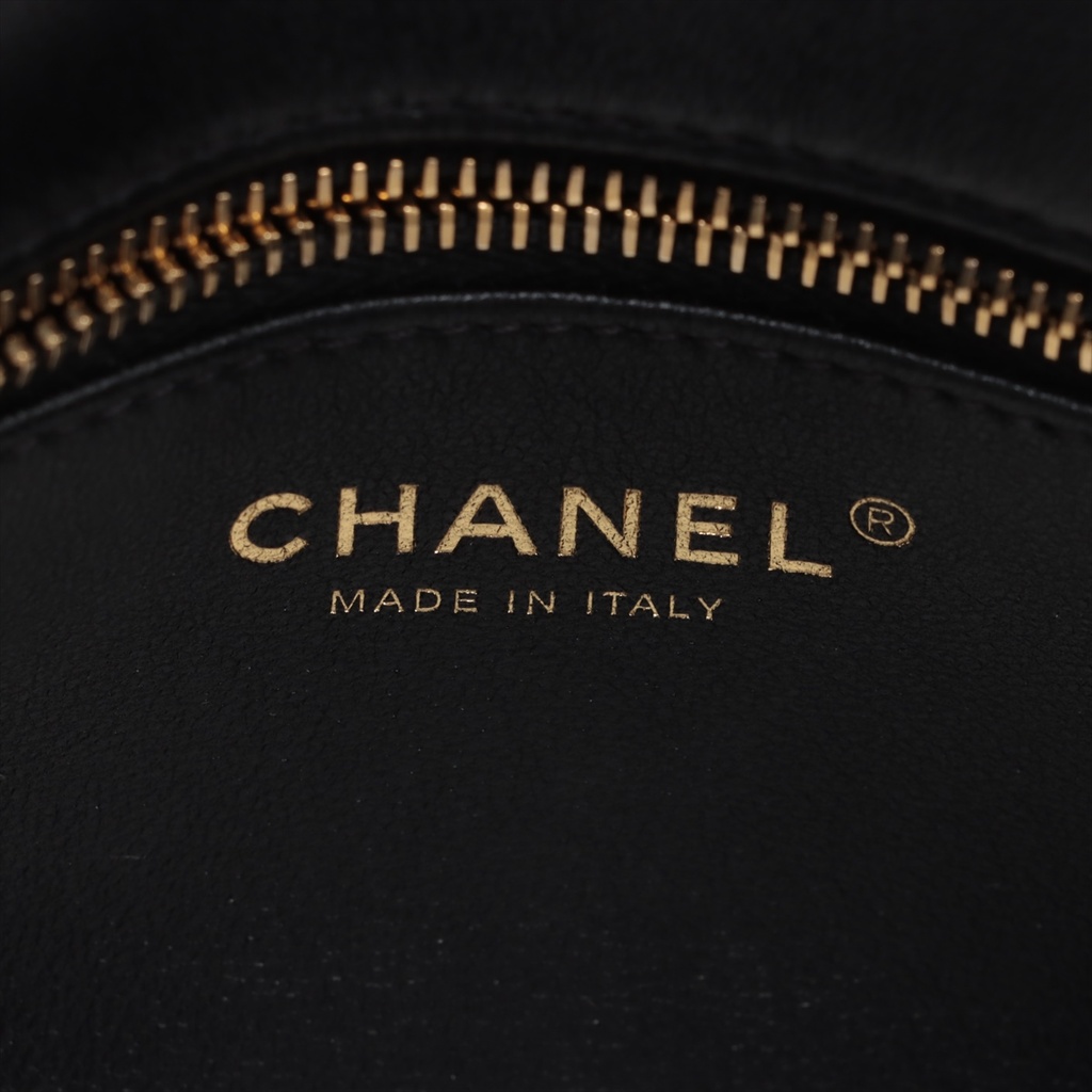 Chanel 24S Top Handle Mini Flap Bag Lambskin Black