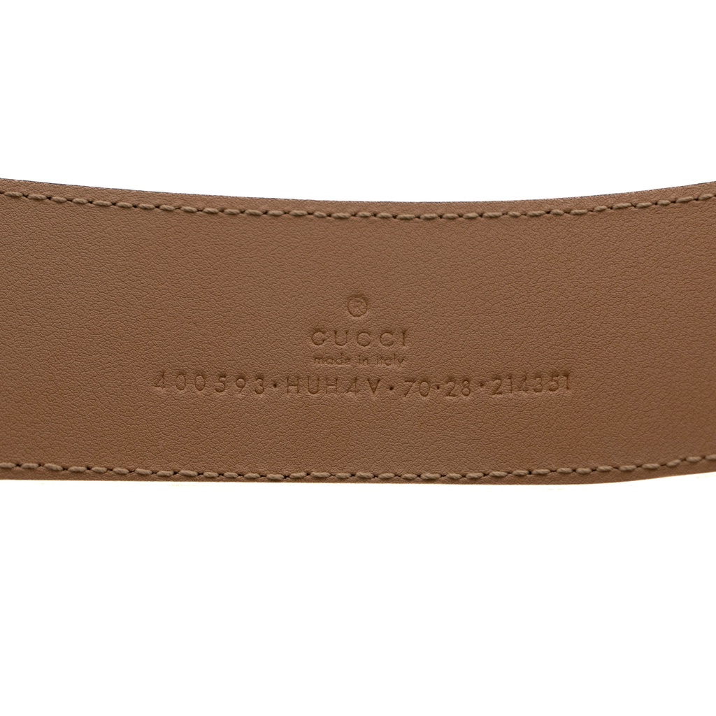 Gucci Re-Edition Wide Leather Belt 400593 Size 70 28