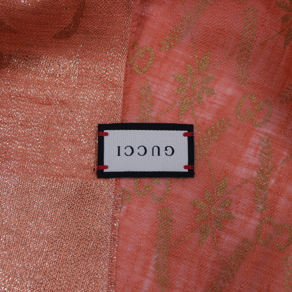 Gucci Shiny Scarf Pink 600995 In Size 70x120
