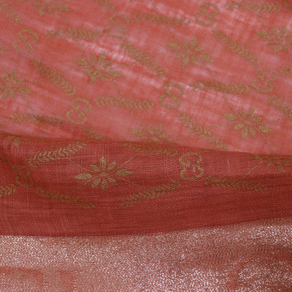 Gucci Shiny Scarf Pink 600995 In Size 70x120