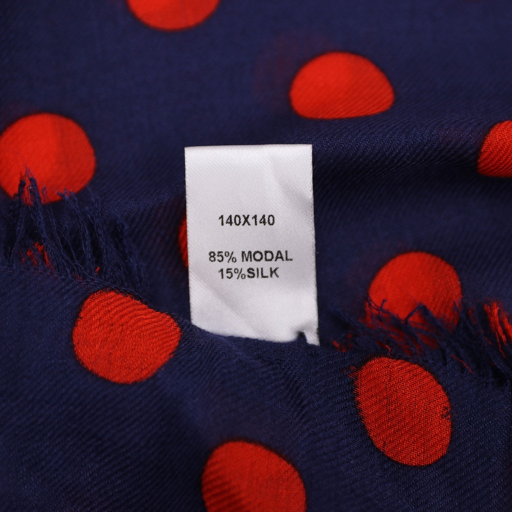 Gucci Blue Polka Dot Print Modal Silk Scarf In Size 140x140