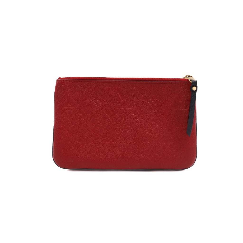 Louis Vuitton Empreinte Double Zip Pochette Marine Rouge