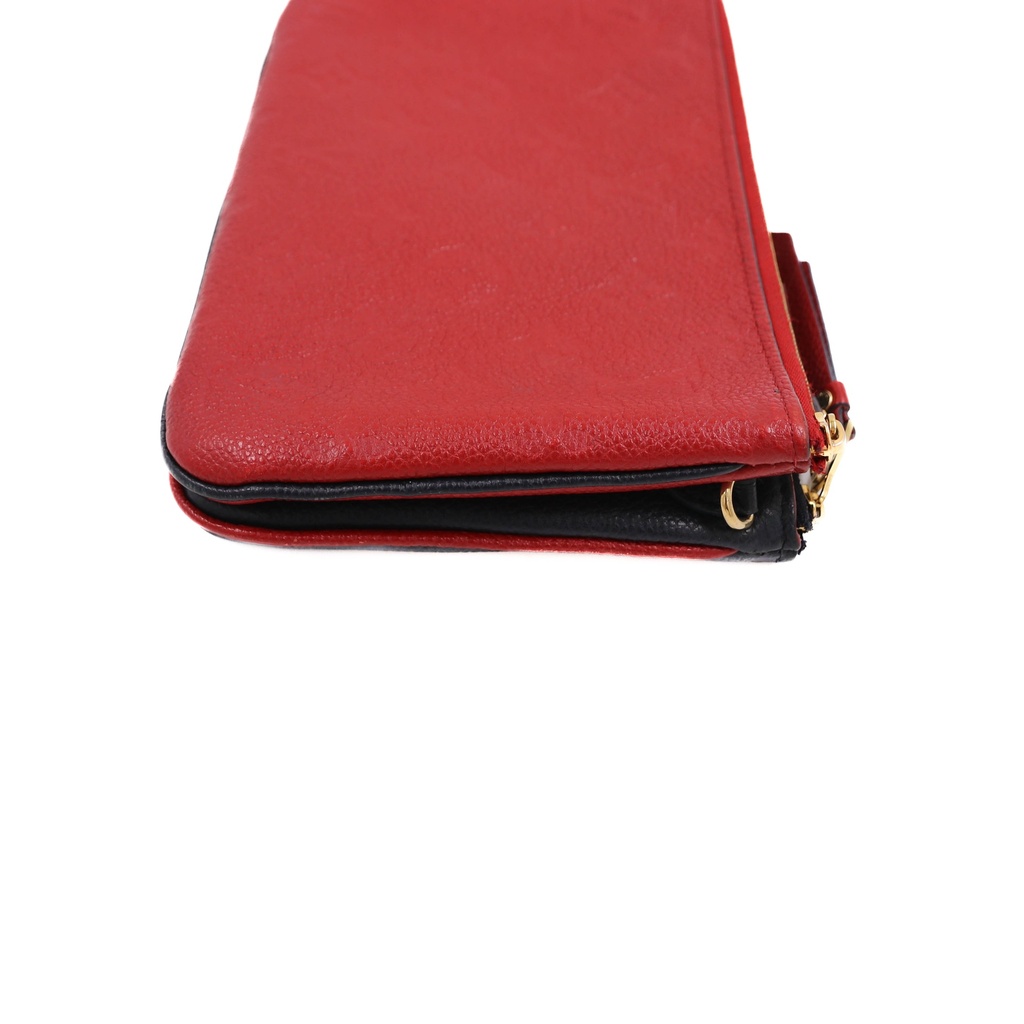 Louis Vuitton Empreinte Double Zip Pochette Marine Rouge