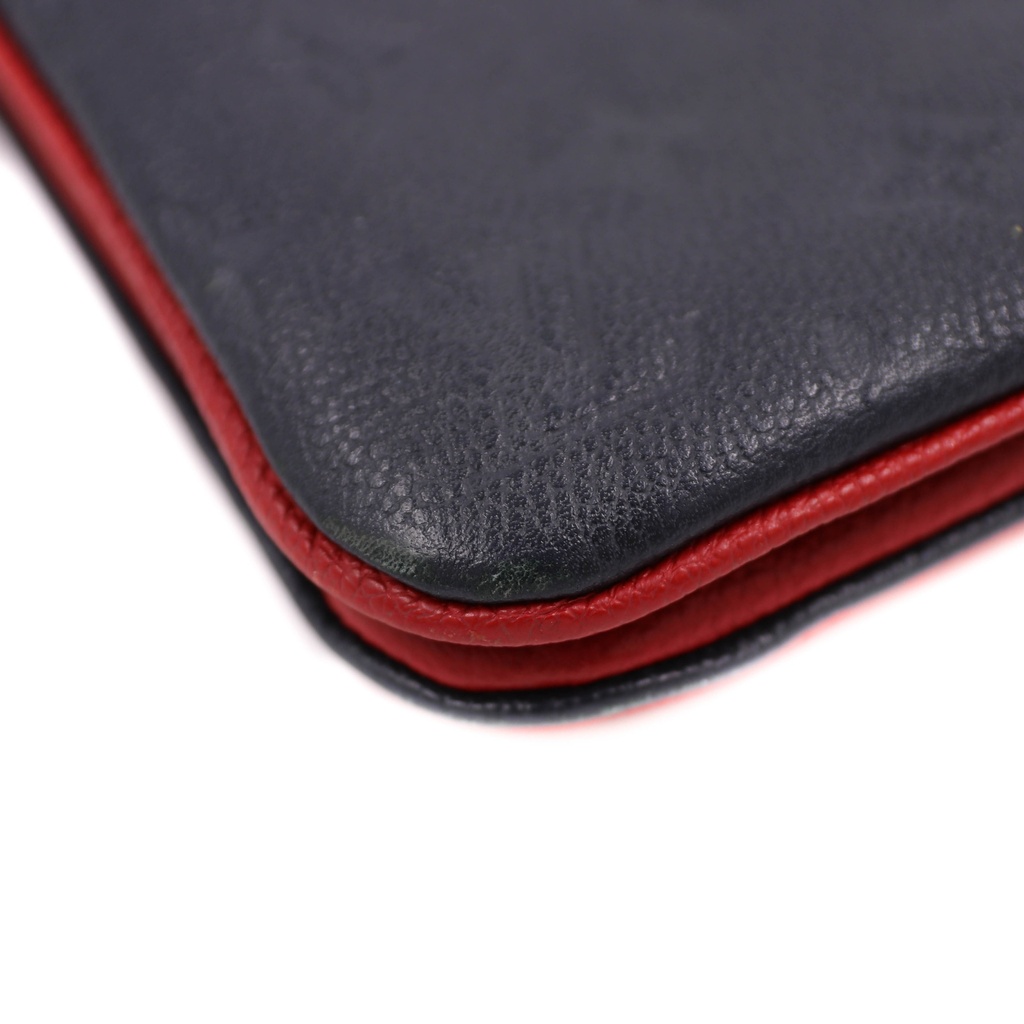 Louis Vuitton Empreinte Double Zip Pochette Marine Rouge