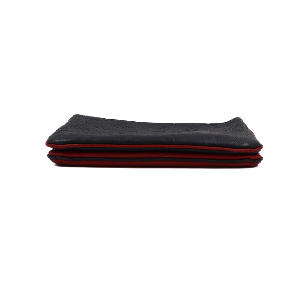Louis Vuitton Empreinte Double Zip Pochette Marine Rouge