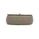 Christian Dior Caro Denim Chain Shoulder Bag White