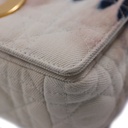 Christian Dior Caro Denim Chain Shoulder Bag White