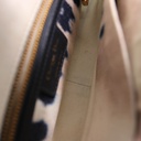 Christian Dior Caro Denim Chain Shoulder Bag White