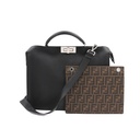 Fendi Peekaboo Medium Leather Handbag Black 7VA529