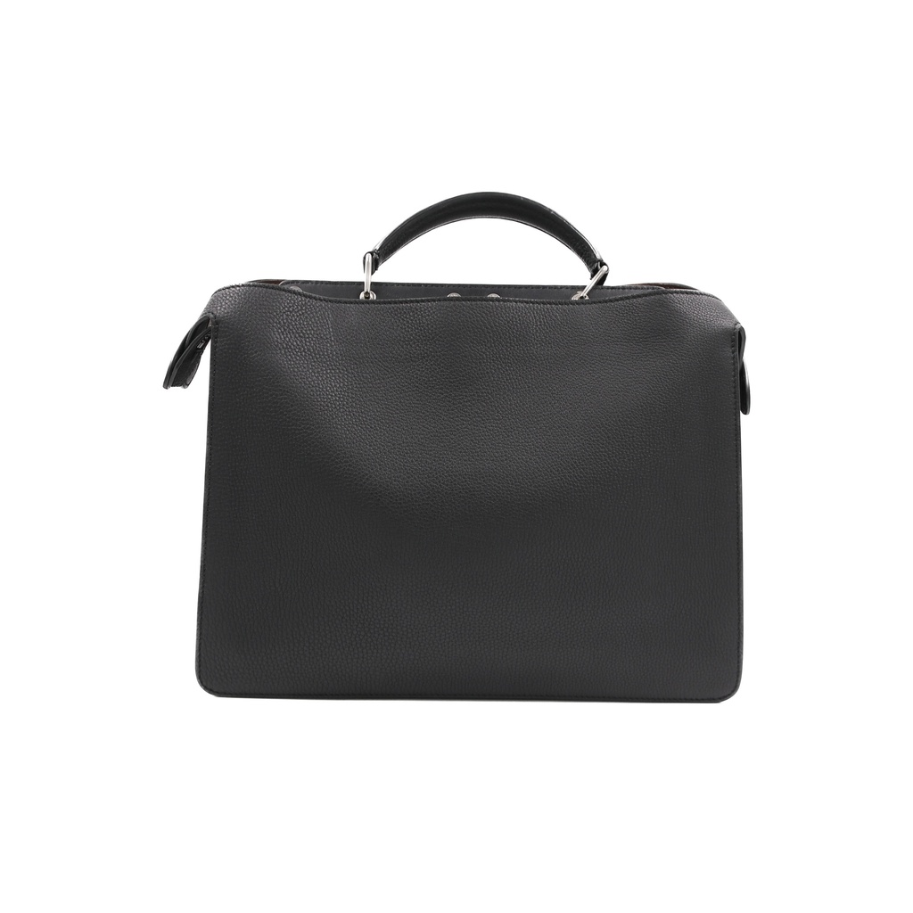 Fendi Peekaboo Medium Leather Handbag Black 7VA529