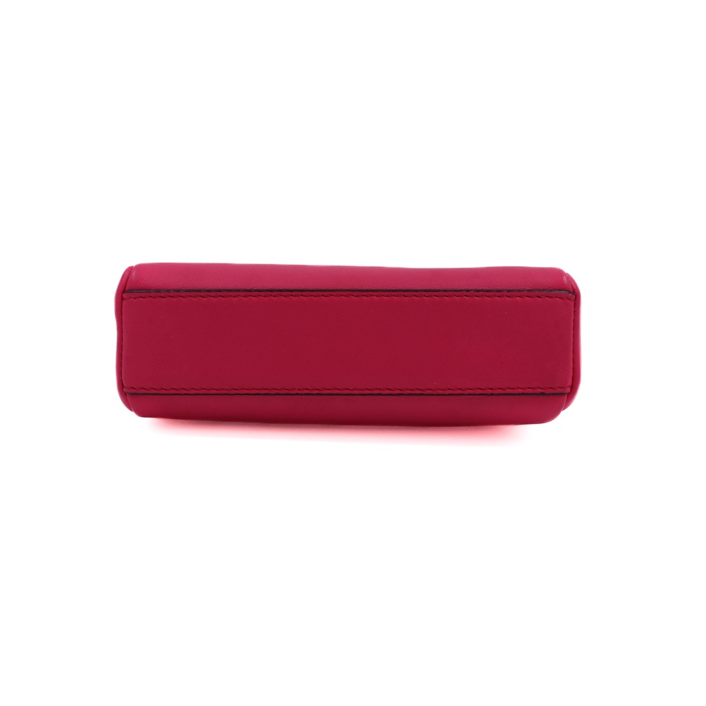 Fendi Fuchsia Leather Micro Peekaboo Crossbody Bag