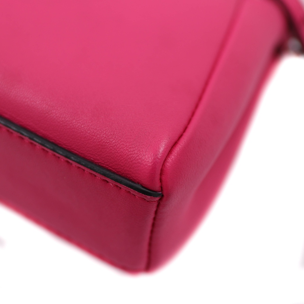 Fendi Fuchsia Leather Micro Peekaboo Crossbody Bag