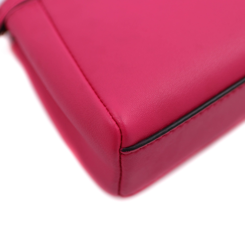 Fendi Fuchsia Leather Micro Peekaboo Crossbody Bag
