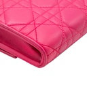 Christian Dior Cannage Leather Lady Dior Wallet On Chain Pink
