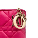 Christian Dior Cannage Leather Lady Dior Wallet On Chain Pink