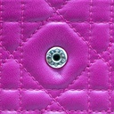 Christian Dior Cannage Leather Lady Dior Wallet On Chain Pink