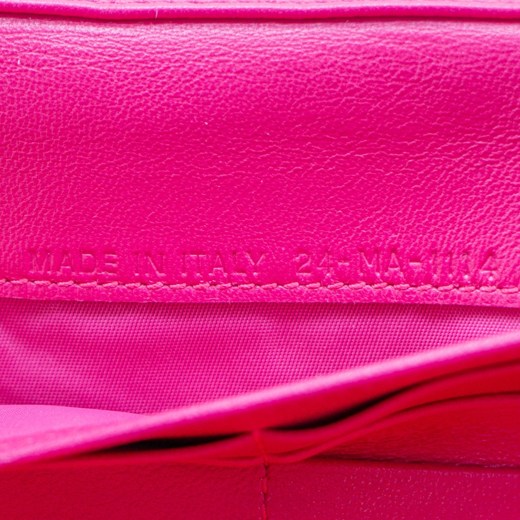 Christian Dior Cannage Leather Lady Dior Wallet On Chain Pink
