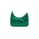 Prada Satin Crystal Re-Edition 2005 Green Shoulder Bag