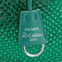 Prada Satin Crystal Re-Edition 2005 Green Shoulder Bag