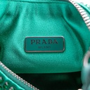 Prada Satin Crystal Re-Edition 2005 Green Shoulder Bag
