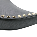 Valentino Garavani Rockstud Mini Moon Leather Bag Black