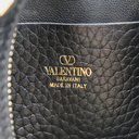 Valentino Garavani Rockstud Mini Moon Leather Bag Black