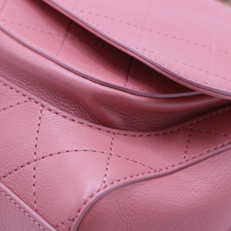 Chanel Calfskin Stitched Small Flap Bag Pink