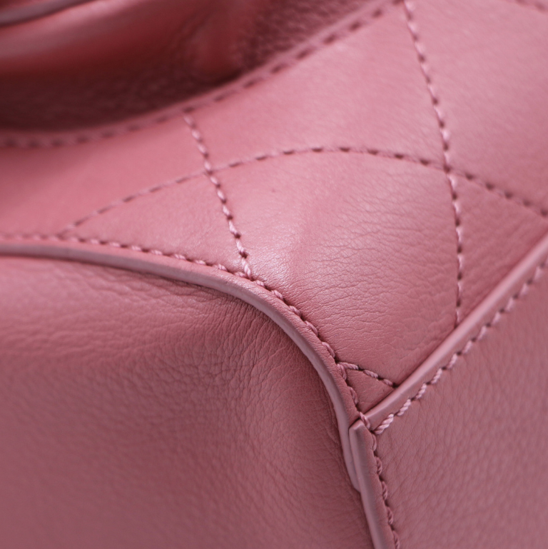 Chanel Calfskin Stitched Small Flap Bag Pink