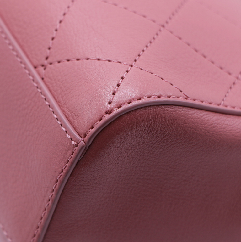 Chanel Calfskin Stitched Small Flap Bag Pink