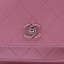 Chanel Calfskin Stitched Small Flap Bag Pink