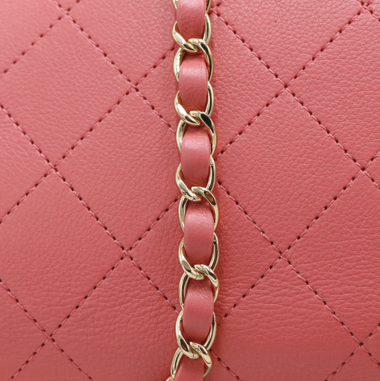 Chanel Calfskin Stitched Small Flap Bag Pink