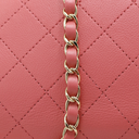 Chanel Calfskin Stitched Small Flap Bag Pink