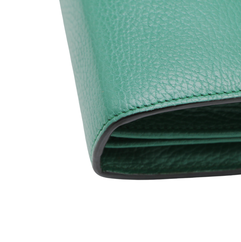 Gucci Calfskin Mini Dionysus Chain Wallet Green Emerald