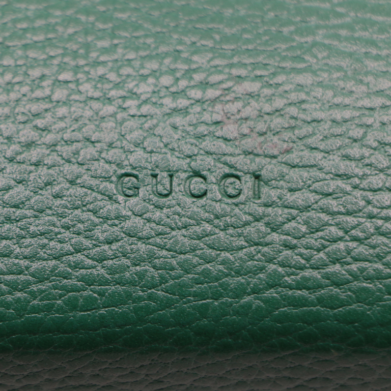 Gucci Calfskin Mini Dionysus Chain Wallet Green Emerald