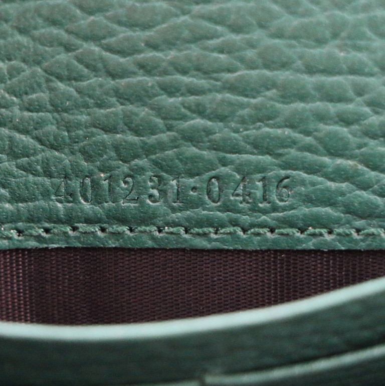 Gucci Calfskin Mini Dionysus Chain Wallet Green Emerald