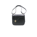 Gucci Leather Equestrian Crossbody Black 740988