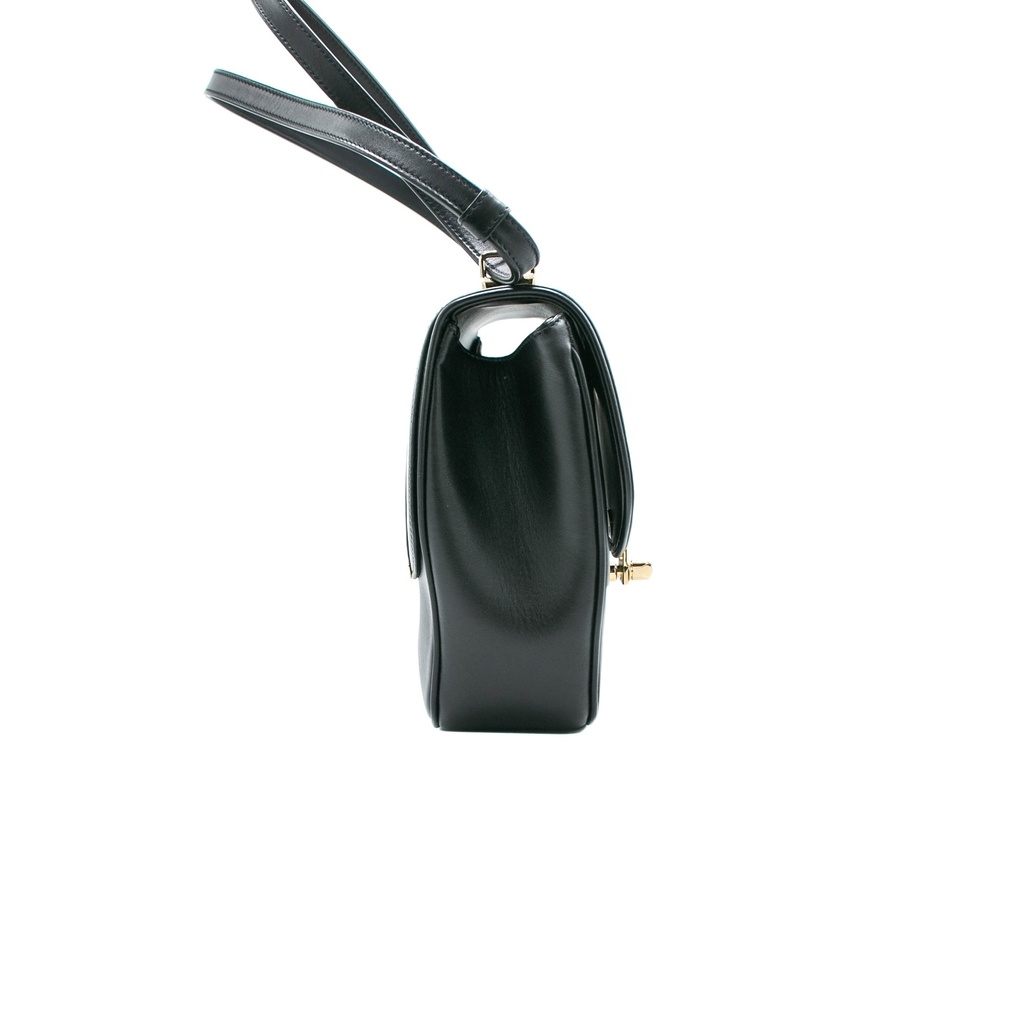 Gucci Leather Equestrian Crossbody Black 740988