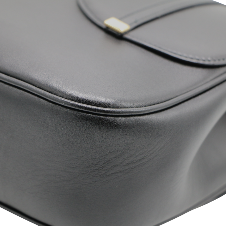 Gucci Leather Equestrian Crossbody Black 740988