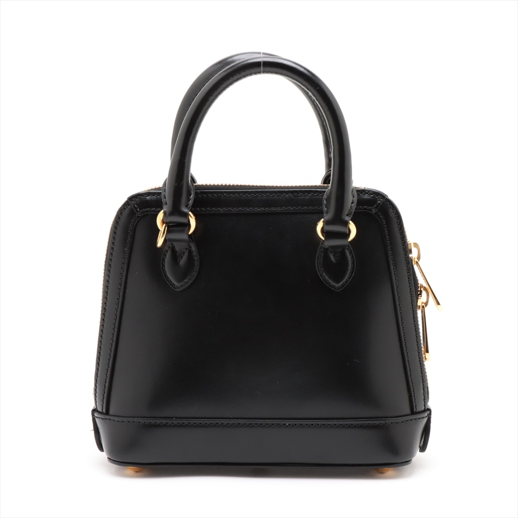 Gucci Calfskin Mini Horsebit 1955 Top Handle Bag Black 640716