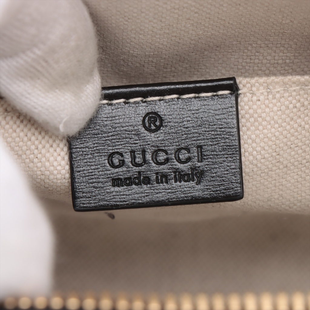 Gucci Calfskin Mini Horsebit 1955 Top Handle Bag Black 640716