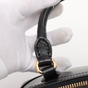 Gucci Calfskin Mini Horsebit 1955 Top Handle Bag Black 640716