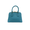 Prada Saffiano Lux Mini Promenade Tote Turchese
