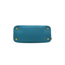 Prada Saffiano Lux Mini Promenade Tote Turchese