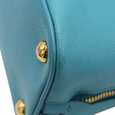 Prada Saffiano Lux Mini Promenade Tote Turchese